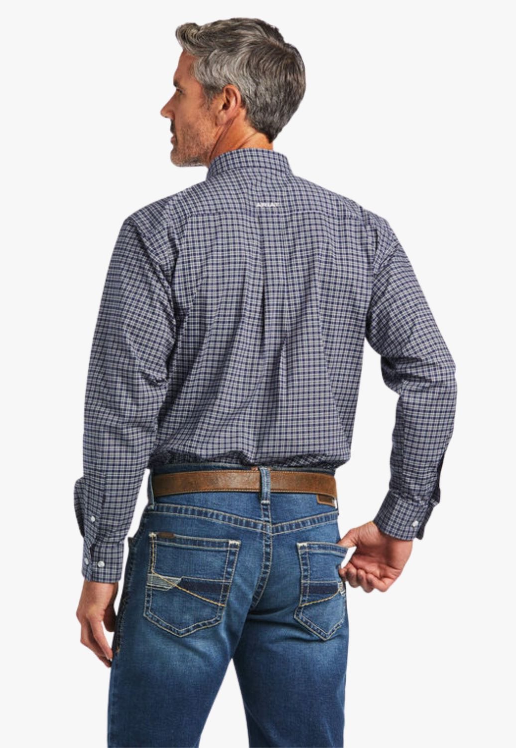 Ariat CLOTHING-Mens Long Sleeve Shirts Ariat Mens Pro Series Iker Stretch Classic Long Sleeve Shirt