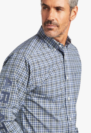 Ariat CLOTHING-Mens Long Sleeve Shirts Ariat Mens Pro Series Team Adriel Fitted Long Sleeve Shirt