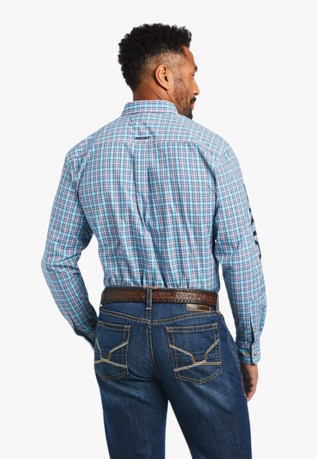 Ariat CLOTHING-Mens Long Sleeve Shirts Ariat Mens Pro Series Team Shay Fitted Long Sleeve Shirt