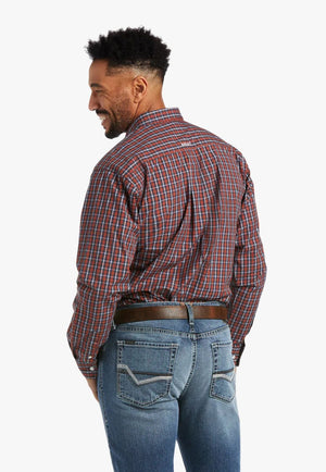Ariat CLOTHING-Mens Long Sleeve Shirts Ariat Mens Pro Series Ursel Stretch Fitted Long Sleeve Shirt