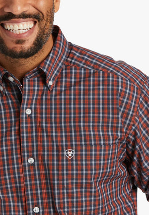 Ariat CLOTHING-Mens Long Sleeve Shirts Ariat Mens Pro Series Ursel Stretch Fitted Long Sleeve Shirt