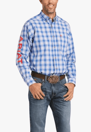 Ariat CLOTHING-Mens Long Sleeve Shirts Ariat Mens Pro Team Blain Classic Long Sleeve Shirt