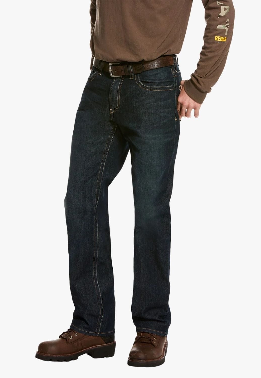 Ariat CLOTHING-Mens Jeans Ariat Mens Rebar M4 Stackable Durastretch Edge