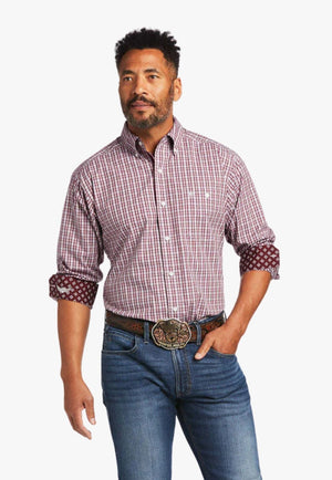 Ariat CLOTHING-Mens Long Sleeve Shirts Ariat Mens Relentless Forge Stretch Fit Long Sleeve Shirt