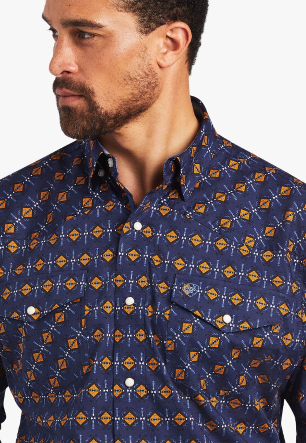 Ariat CLOTHING-Mens Long Sleeve Shirts Ariat Mens Relentless Steeled Stretch Long Sleeve Shirt