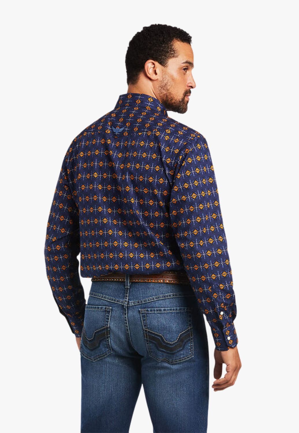 Ariat CLOTHING-Mens Long Sleeve Shirts Ariat Mens Relentless Steeled Stretch Long Sleeve Shirt