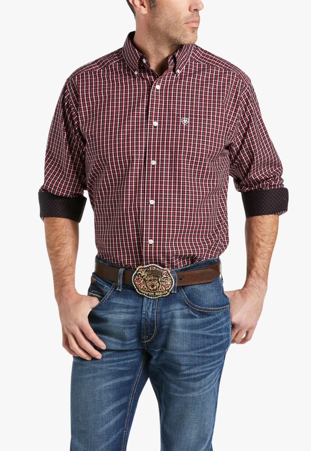 Ariat CLOTHING-Mens Long Sleeve Shirts Ariat Mens Wrinkle Free Arlo Classic Long Sleeve Shirt