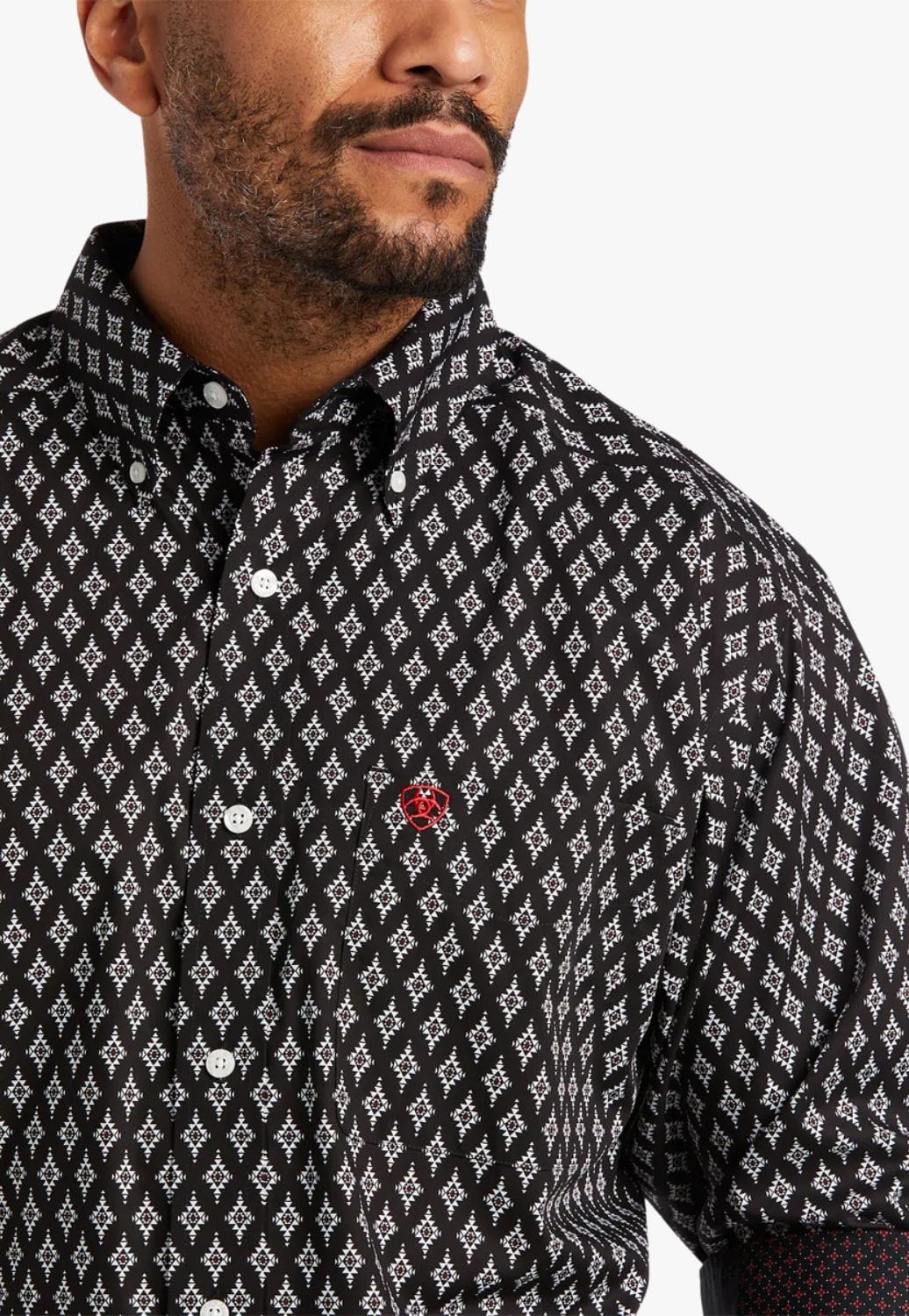 Ariat CLOTHING-Mens Long Sleeve Shirts Ariat Mens Wrinkle Free Atlas Classic Long Sleeve Shirt