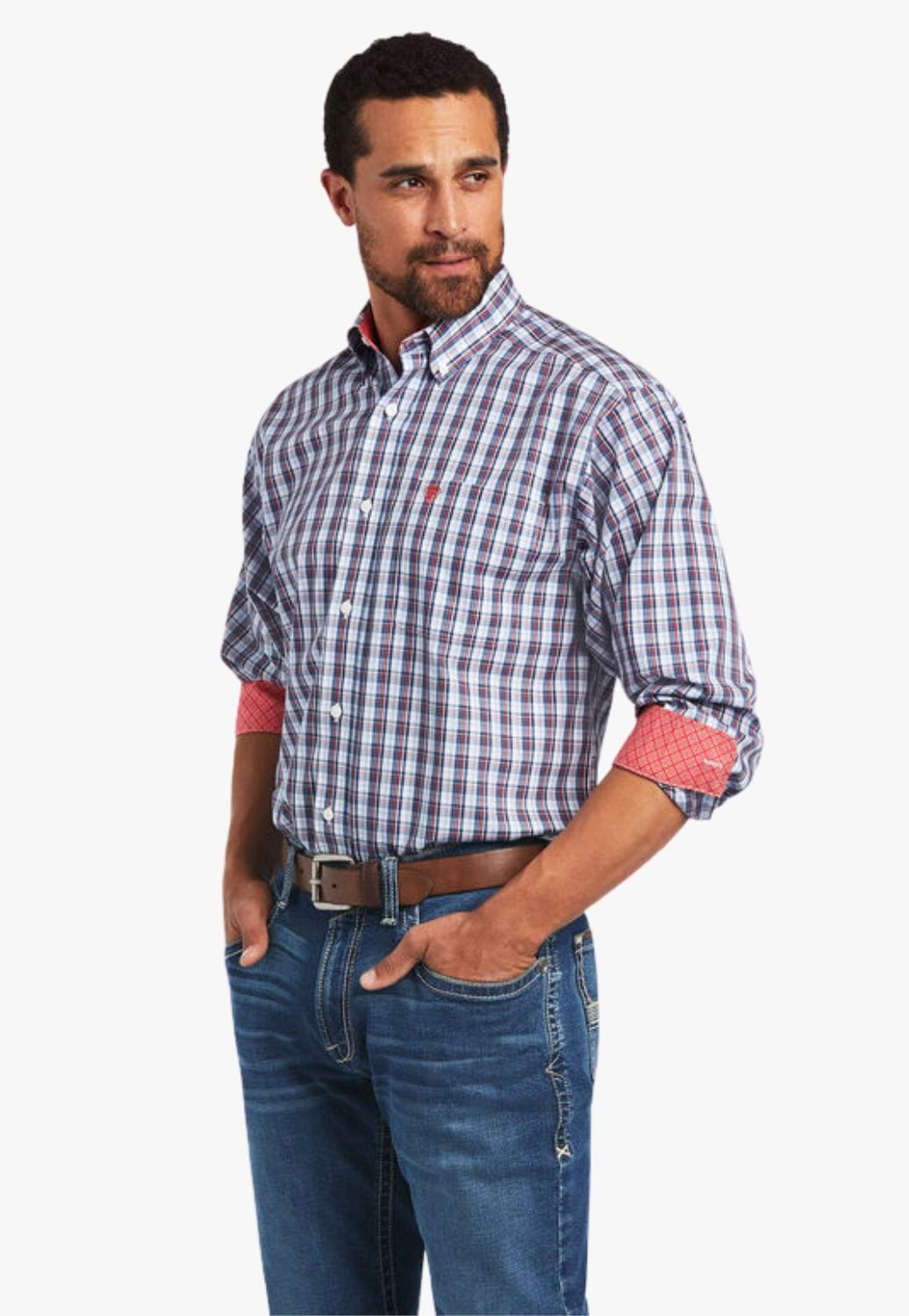 Ariat CLOTHING-Mens Long Sleeve Shirts Ariat Mens Wrinkle Free Nico Classic Long Sleeve Shirt