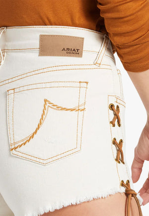 Ariat CLOTHING-Womens Shorts Ariat Womens 3 Inch Lace Up Shorts