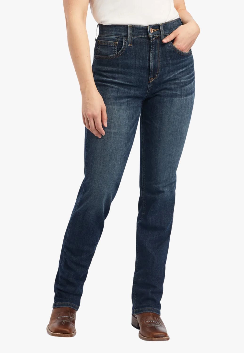 Ariat CLOTHING-Womens Jeans Ariat Womens Frankie High Rise Relaxed Straight Leg Jean