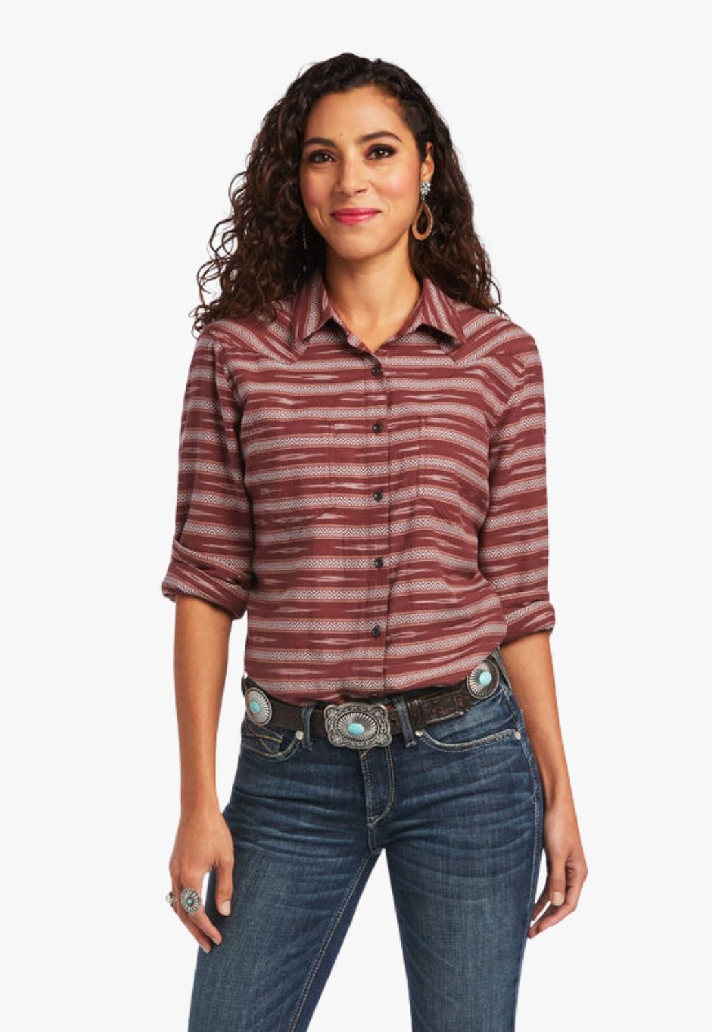 Ariat CLOTHING-Womens Long Sleeve Shirts Ariat Womens REAL Billie Jean Long Sleeve Shirt