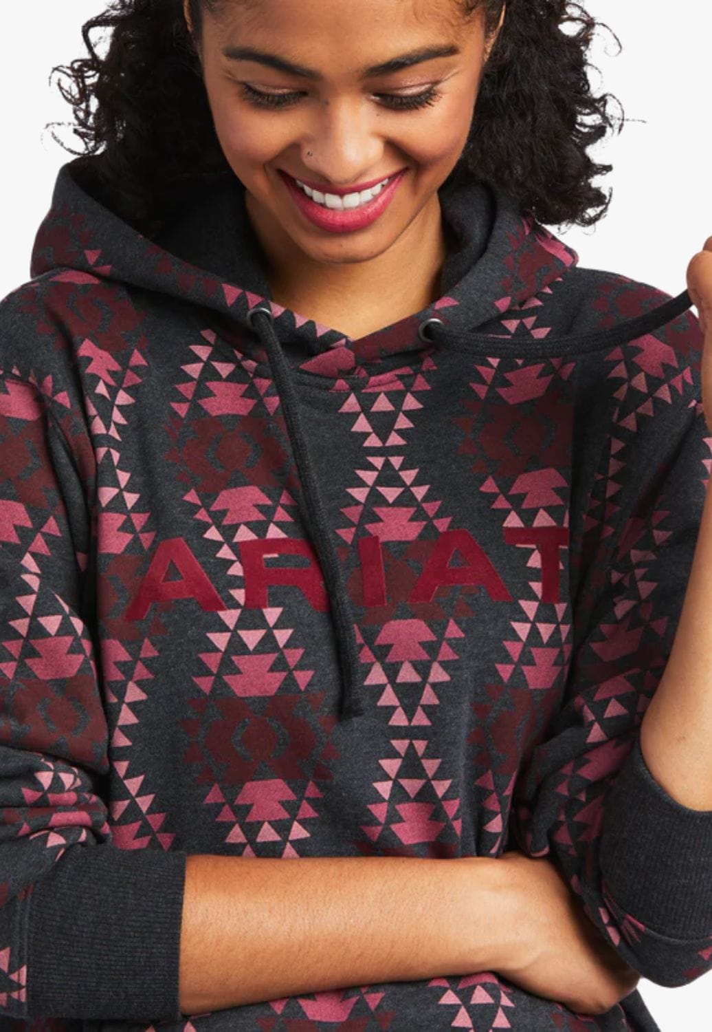 Ariat CLOTHING-Womens Pullovers Ariat Womens REAL Diamondback Printed Hoodie