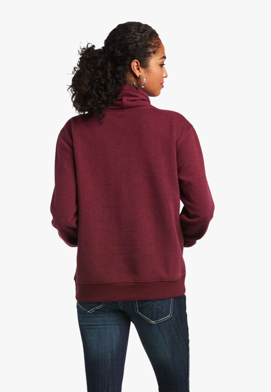 Ariat CLOTHING-Womens Pullovers Ariat Womens REAL Logo High Neck Pullover