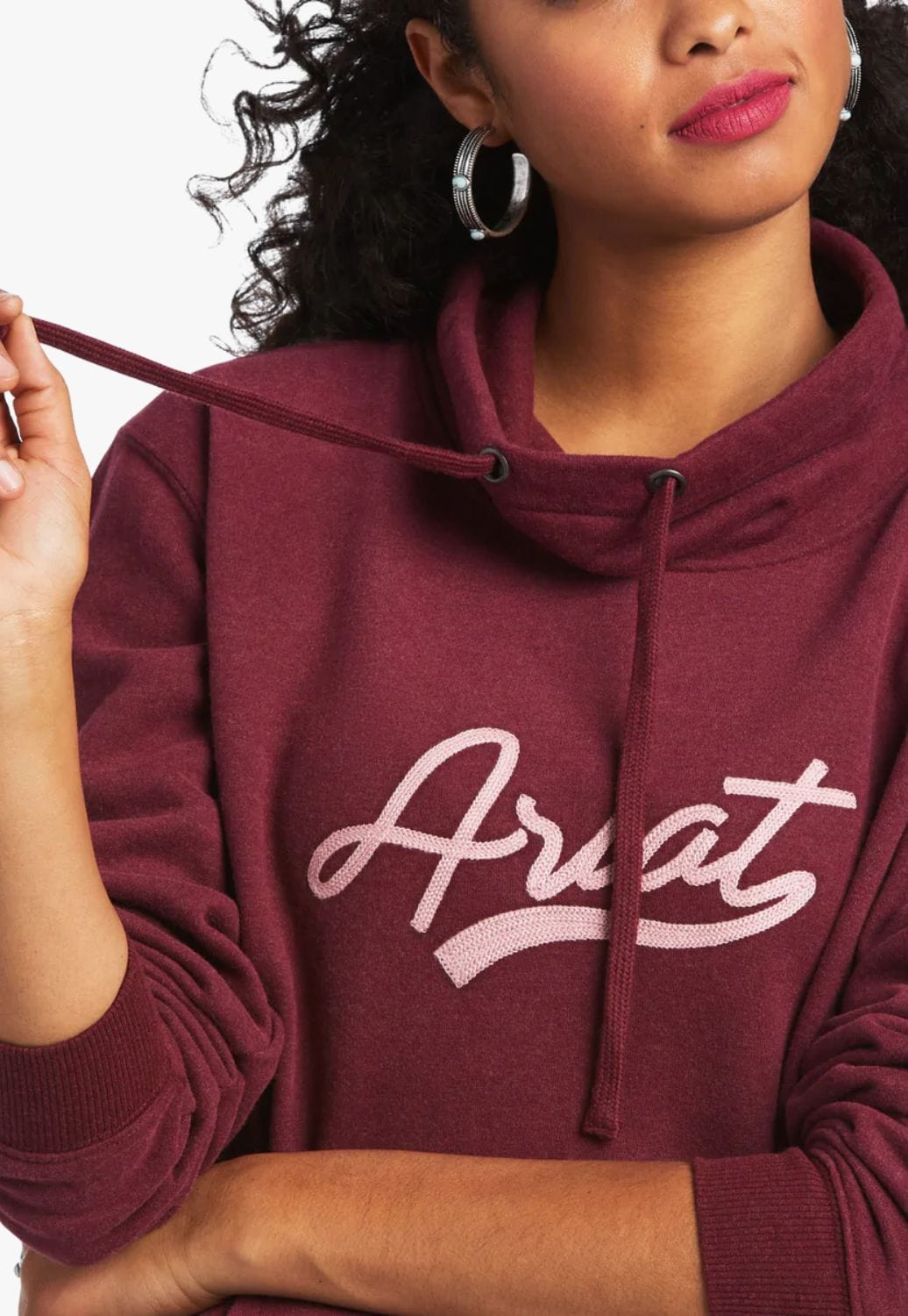 Ariat CLOTHING-Womens Pullovers Ariat Womens REAL Logo High Neck Pullover