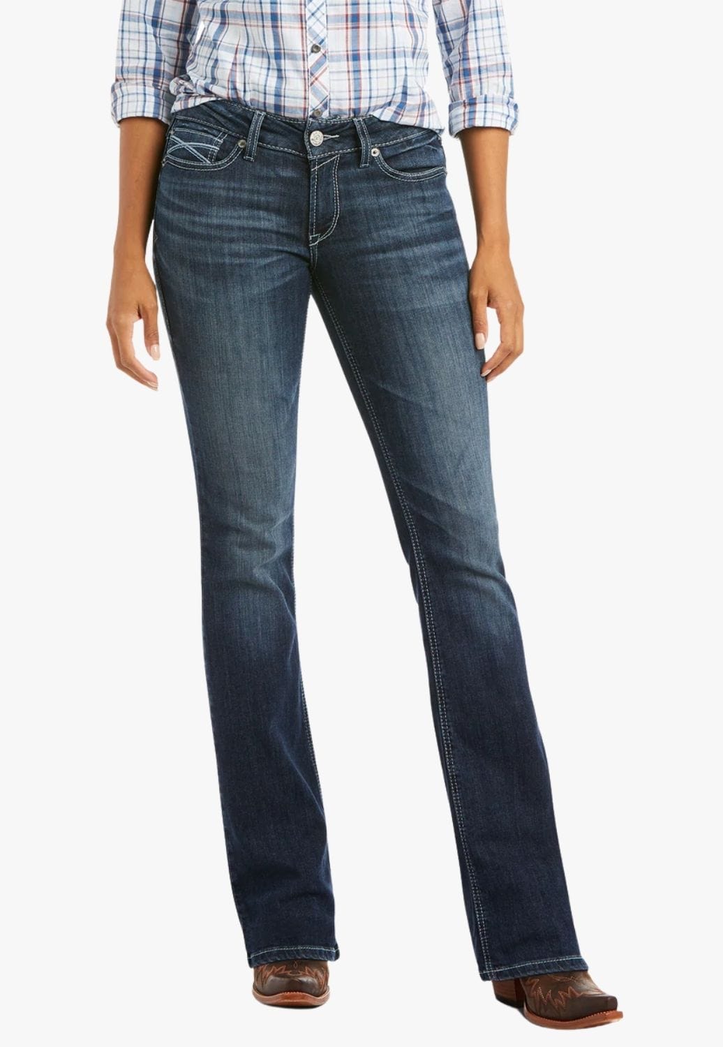 Ariat CLOTHING-Womens Jeans Ariat Womens REAL Mid Rise Boot Cut Jean