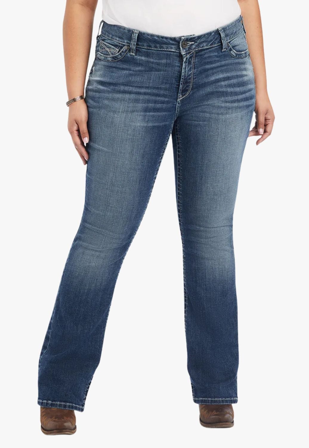 Ariat CLOTHING-Womens Jeans Ariat Womens REAL Raquel Mid Rise Boot Cut Jean