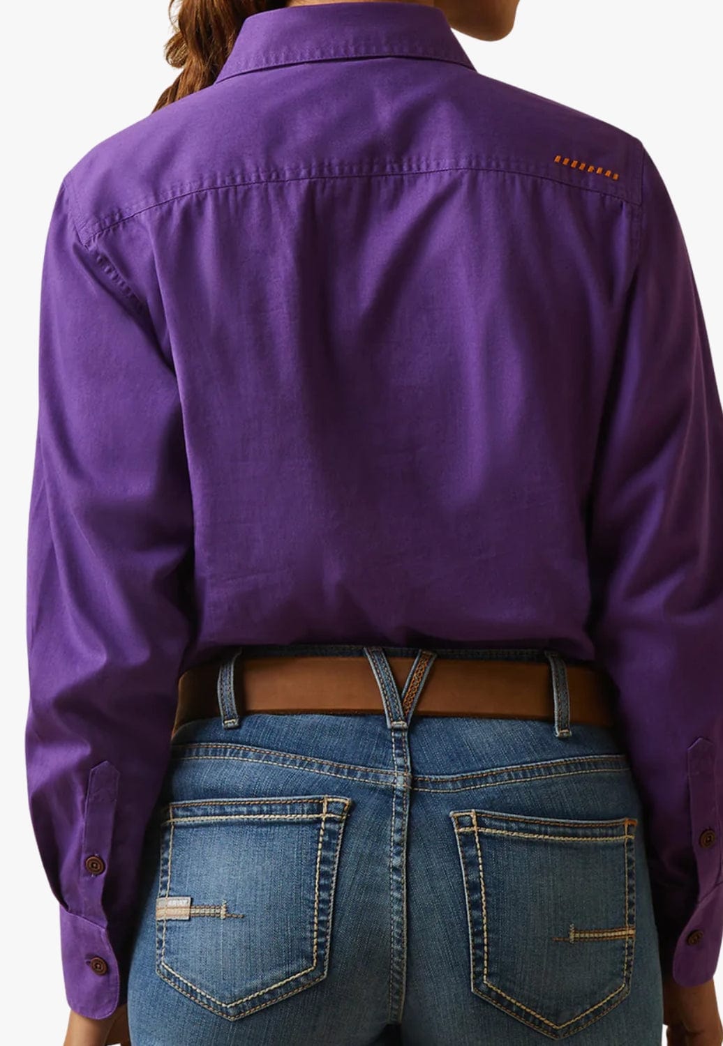 Ariat CLOTHING-Womens Long Sleeve Shirts Ariat Womens Rebar Half Button Long Sleeve Work Shirt