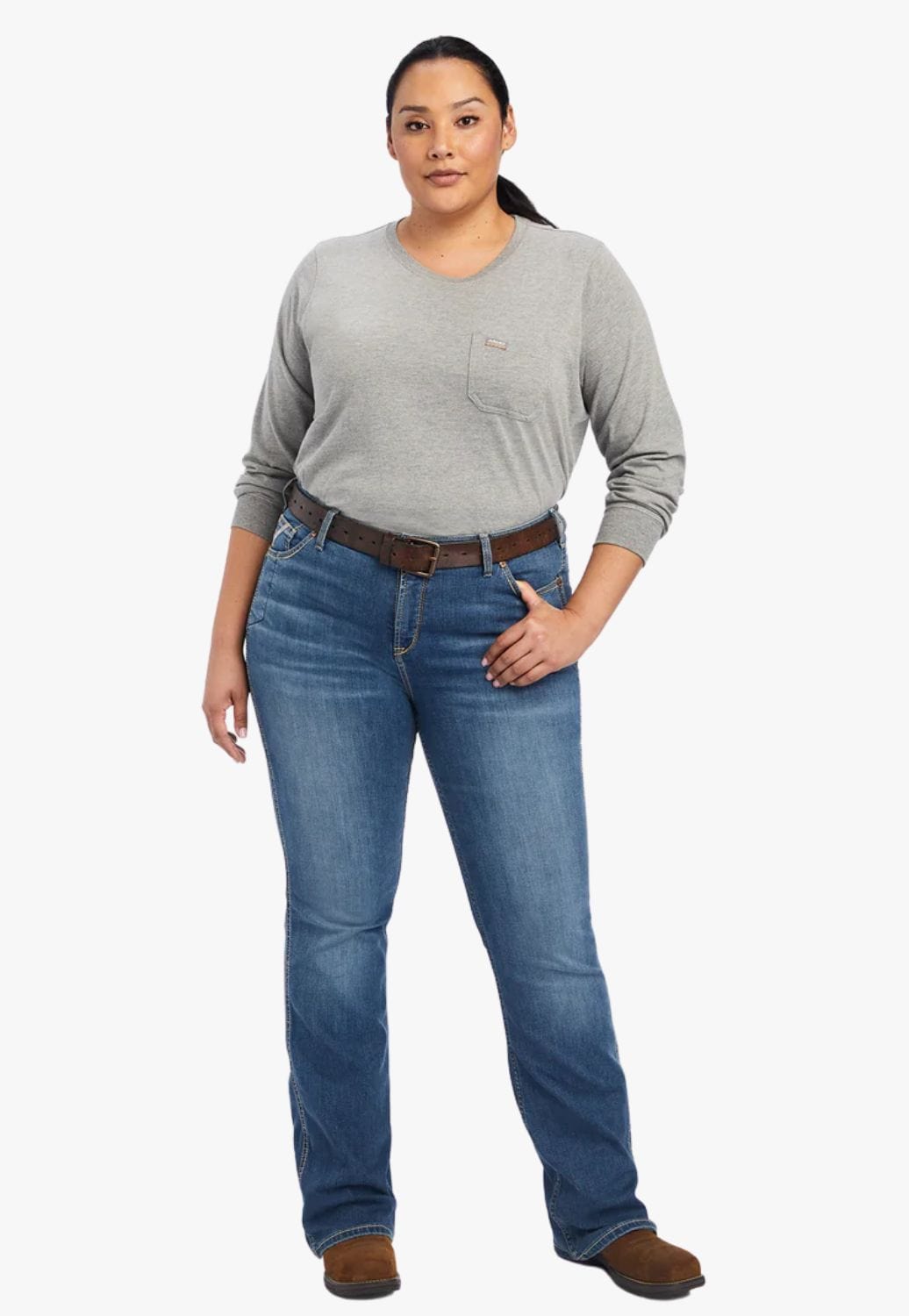 Ariat CLOTHING-Womens Jeans Ariat Womens Rebar Riveter Perfect Rise Boot Cut Jean