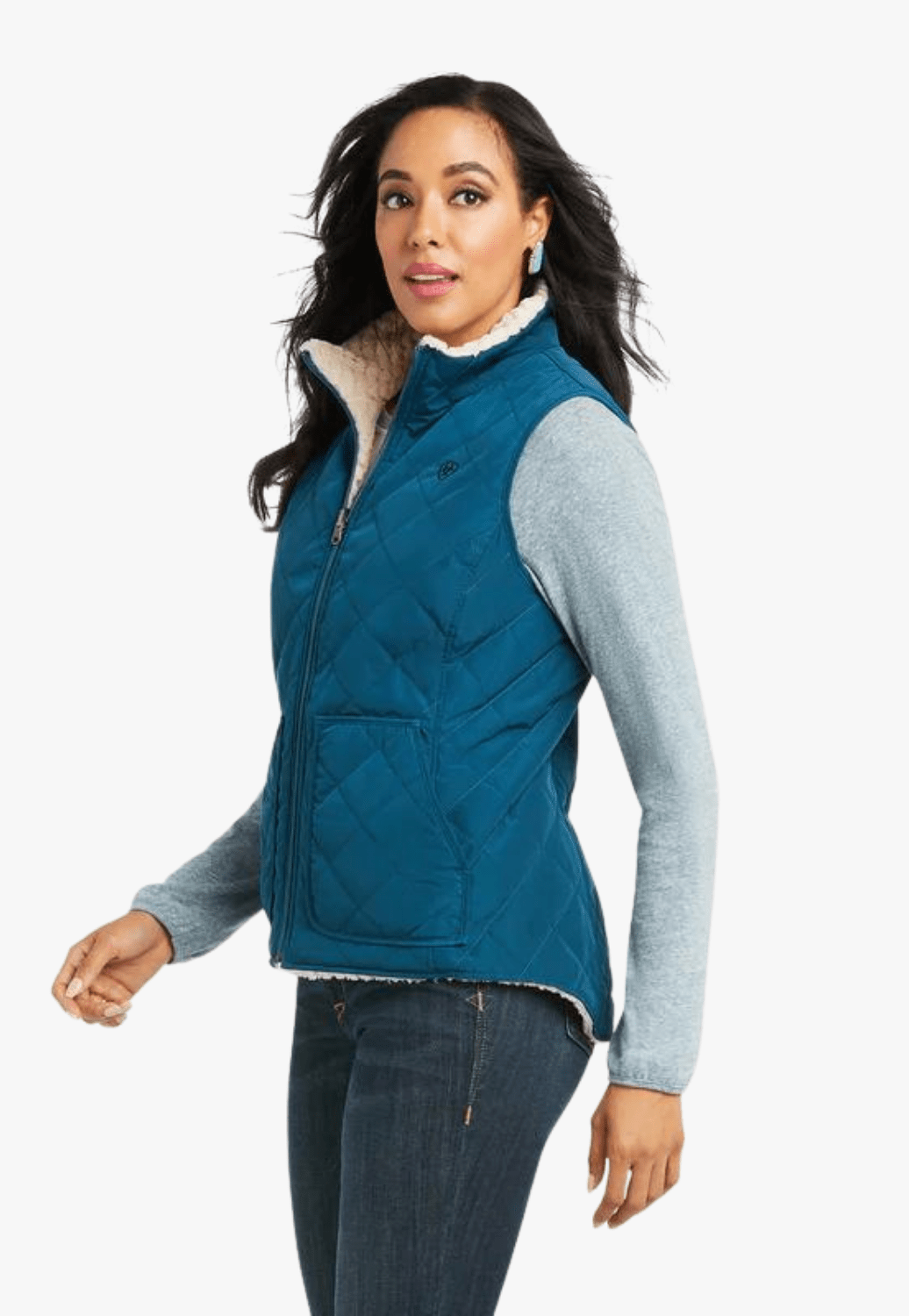 Ariat CLOTHING-Womens Vests Ariat Womens Reversible Dilon Vest