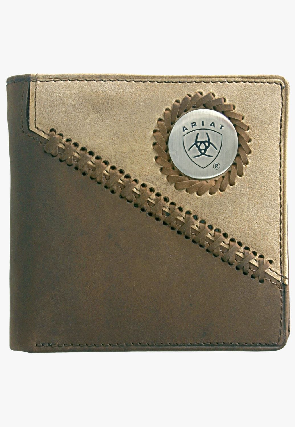 Ariat ACCESSORIES-Mens Wallets Brown Ariat Mens Bi-Fold Wallet