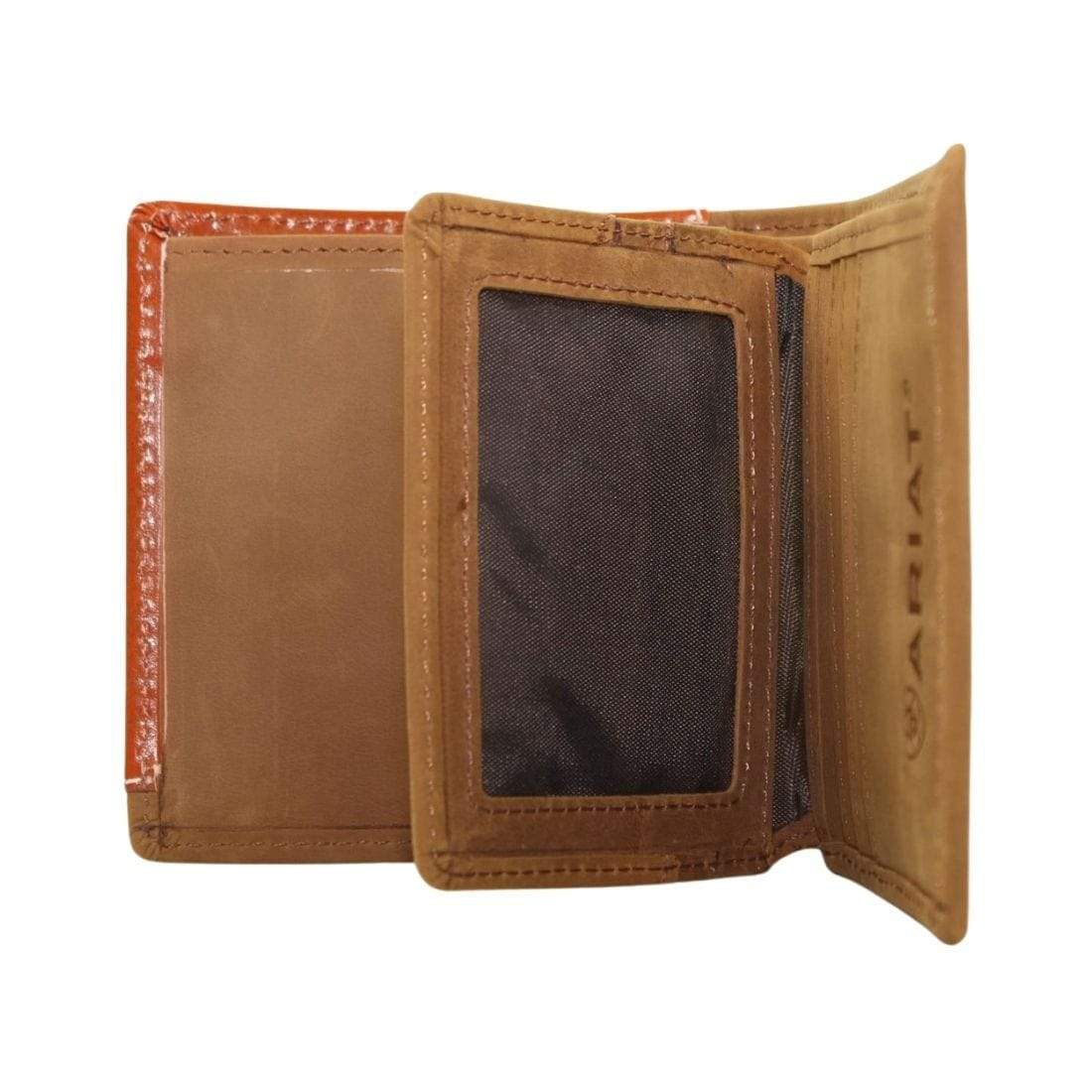 Ariat ACCESSORIES-Mens Wallets Brown/Tan Ariat Mens Bi-Fold Wallet