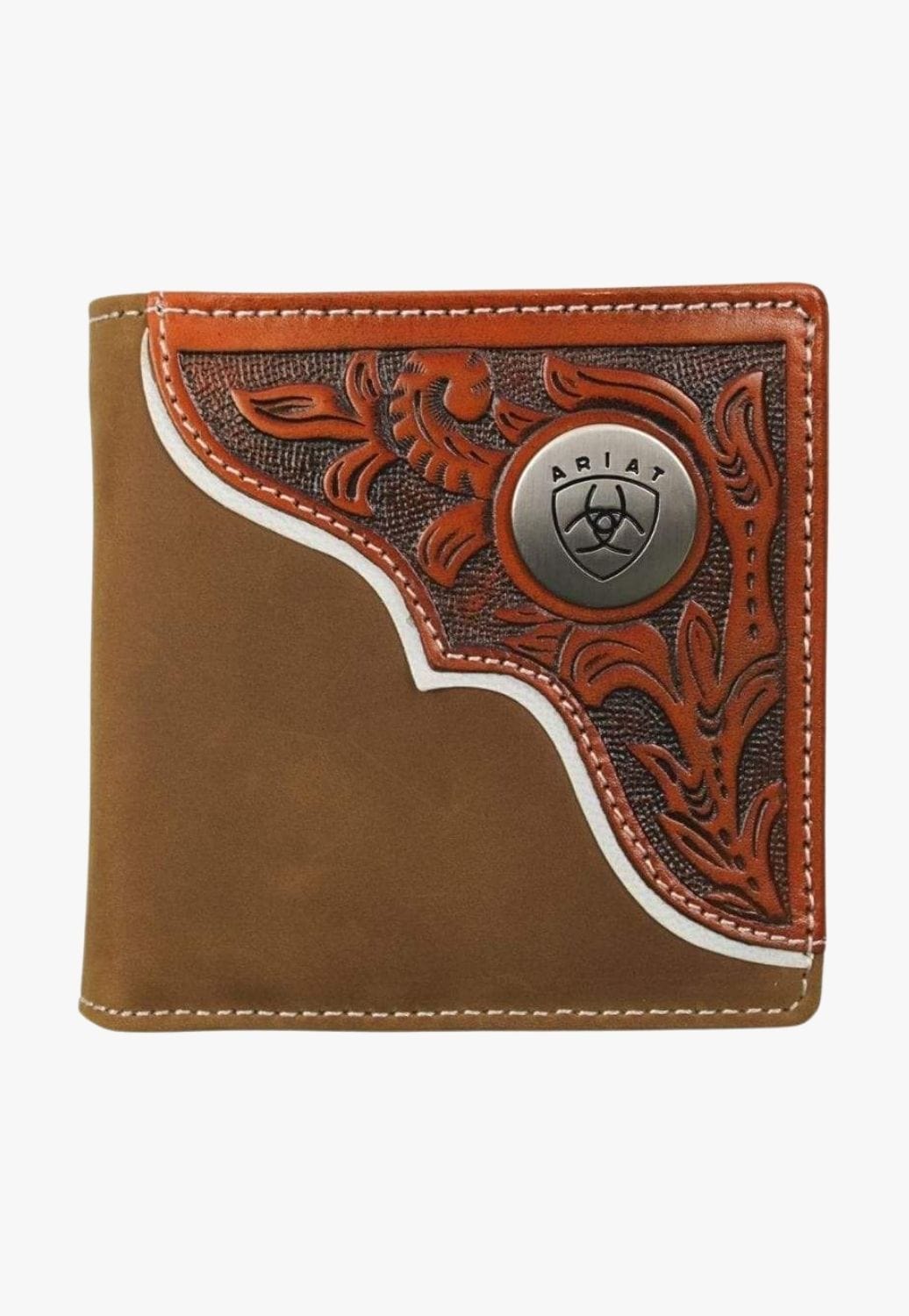 Ariat ACCESSORIES-Mens Wallets Brown/Tan Ariat Mens Bi-Fold Wallet