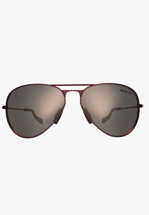 BEX ACCESSORIES-Sunglasses Burgundy/Gold Bex Wesley Sunglasses