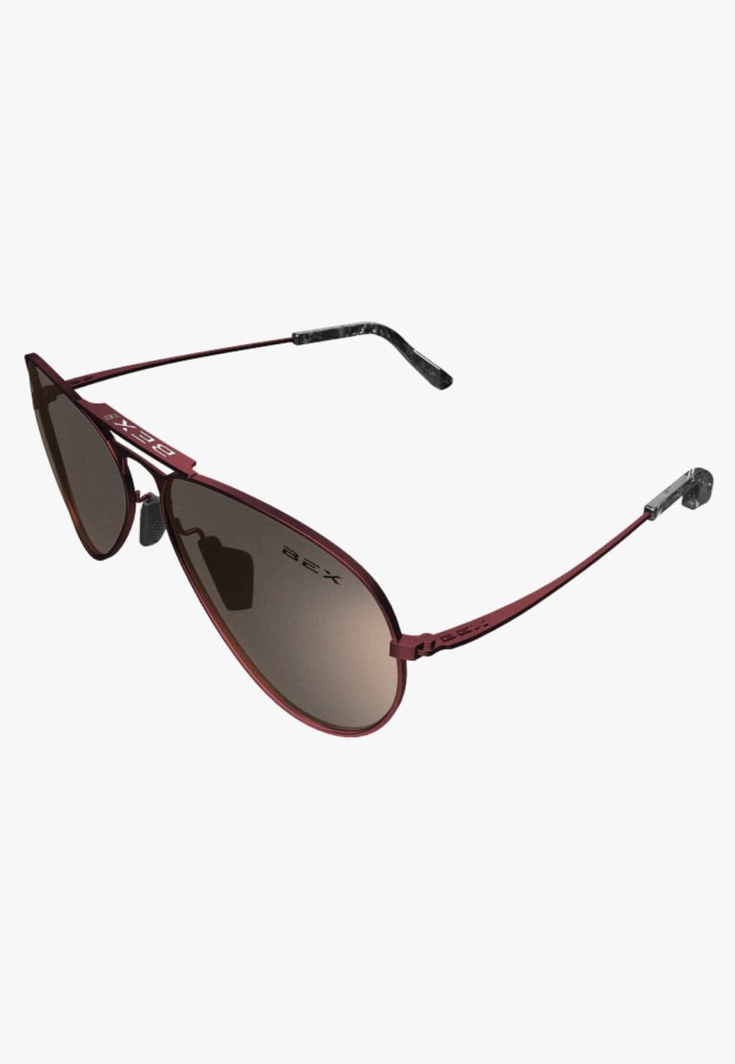 BEX ACCESSORIES-Sunglasses Burgundy/Gold Bex Wesley Sunglasses