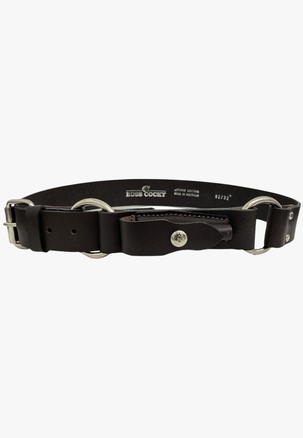 Boss Cocky CLOTHING-Mens Belts & Braces Boss Cocky Belt-Ringer 1.5in - Brown