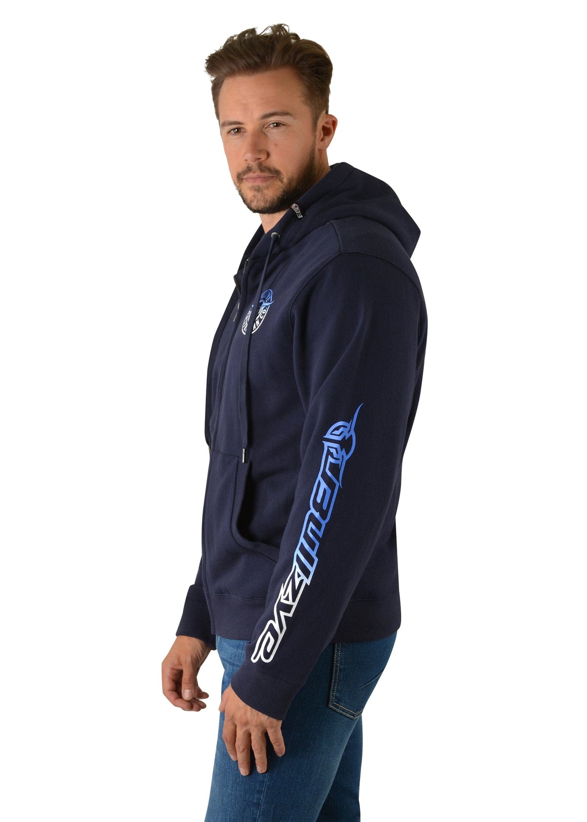 Bullzye CLOTHING-Mens Pullovers Bullzye Mens Bullring Zip Up Hoodie