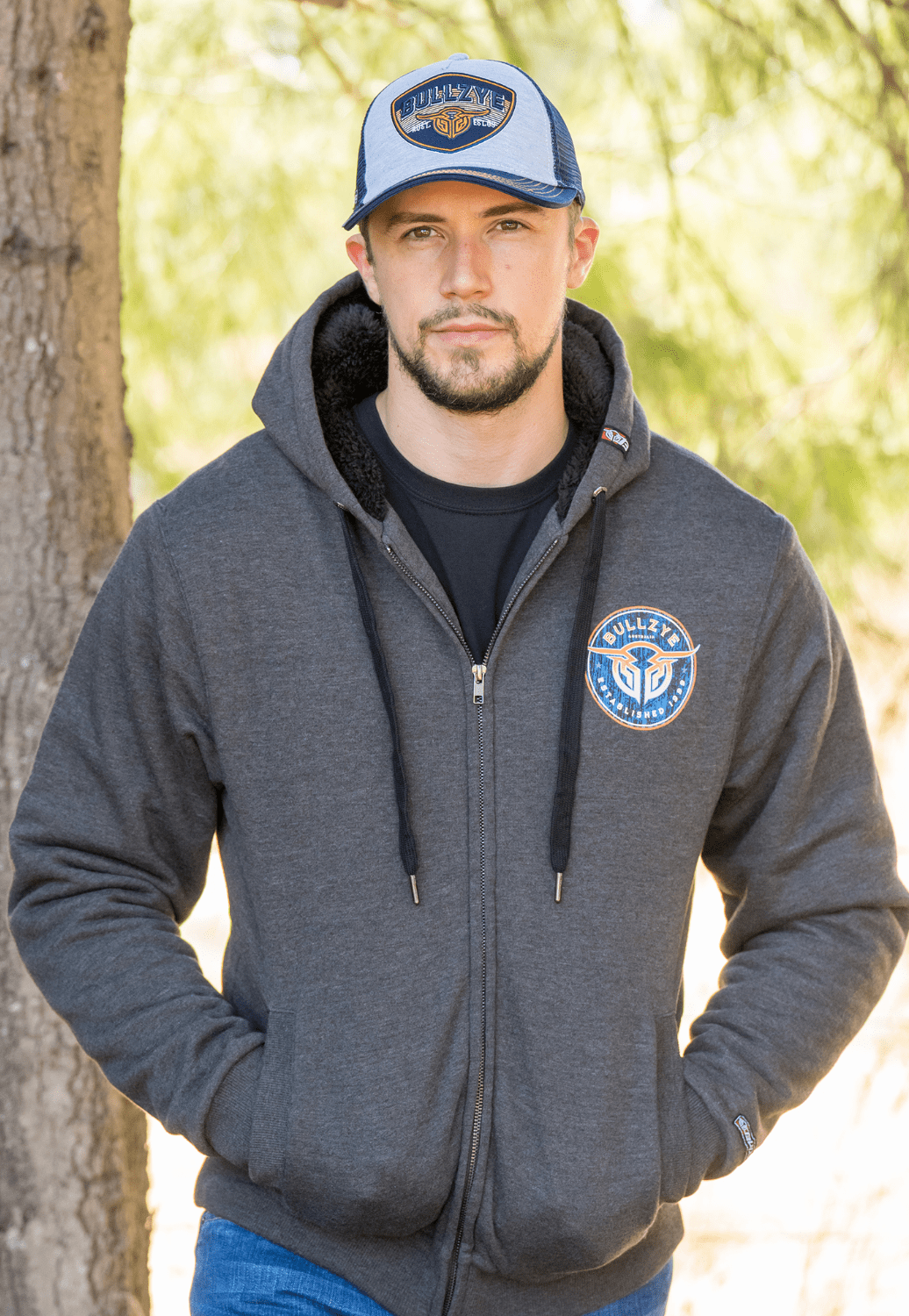 Bullzye CLOTHING-Mens Pullovers Bullzye Mens Compilation Zip Up Hoodie