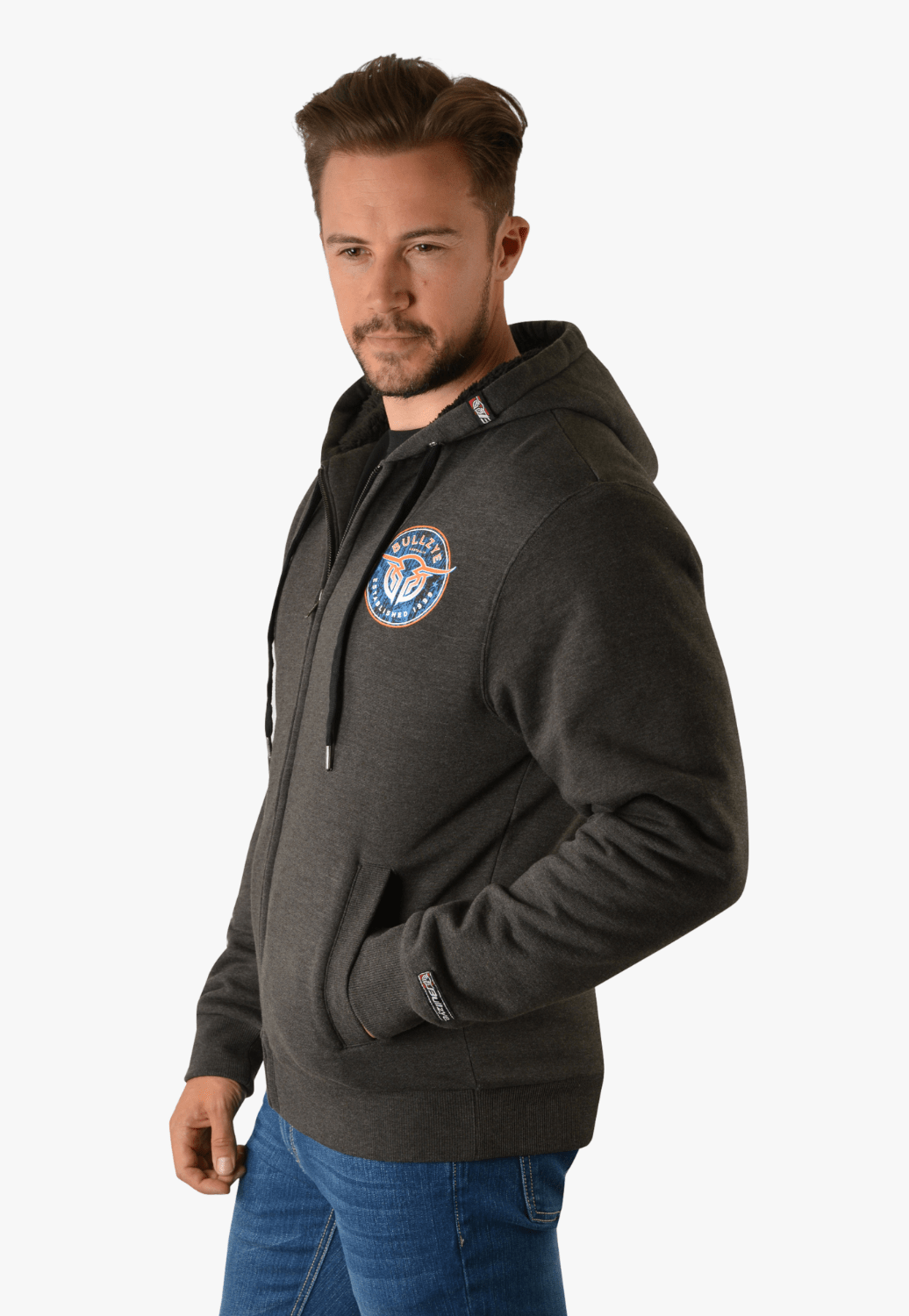 Bullzye CLOTHING-Mens Pullovers Bullzye Mens Compilation Zip Up Hoodie