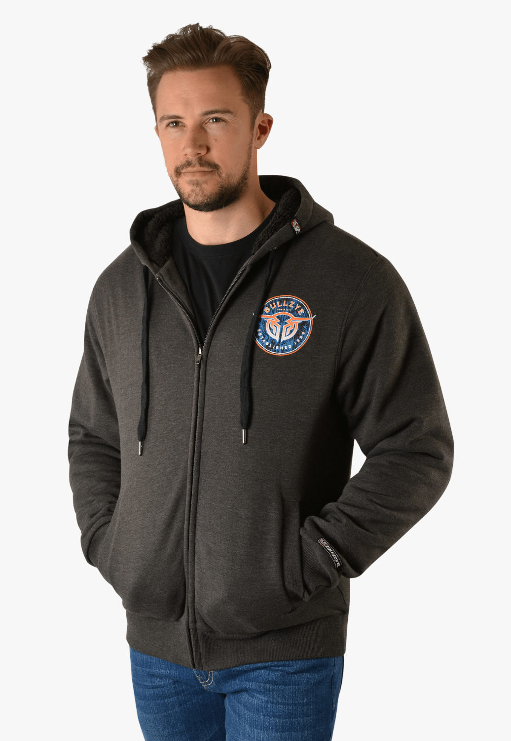Bullzye CLOTHING-Mens Pullovers Bullzye Mens Compilation Zip Up Hoodie