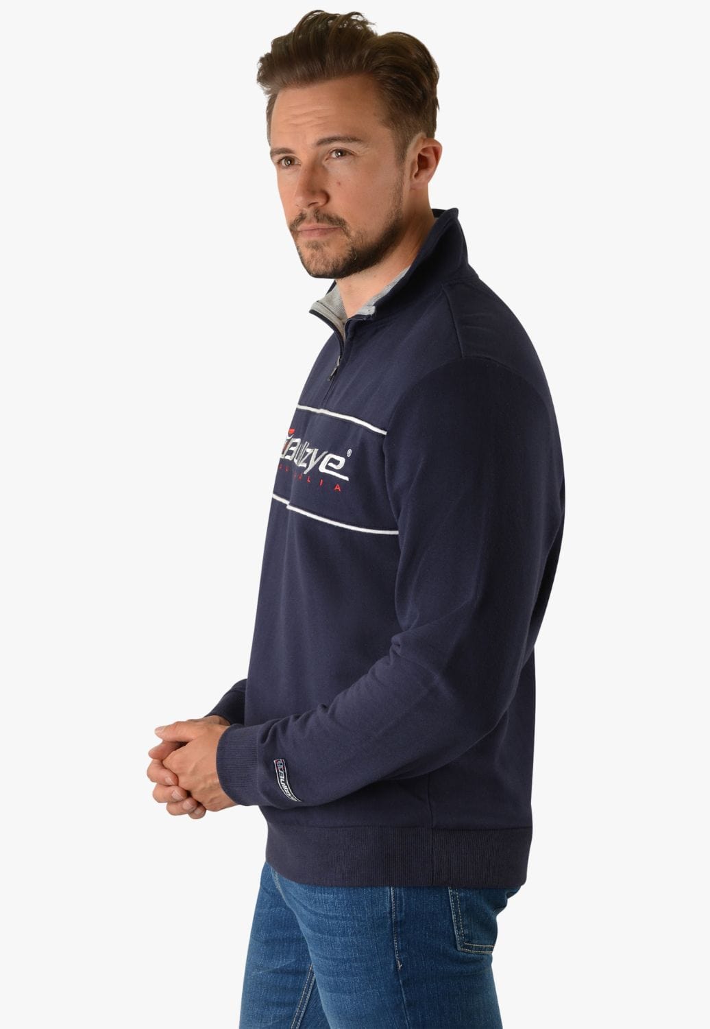 Bullzye CLOTHING-Mens Pullovers Bullzye Mens Logo 1/4 Zip Pullover