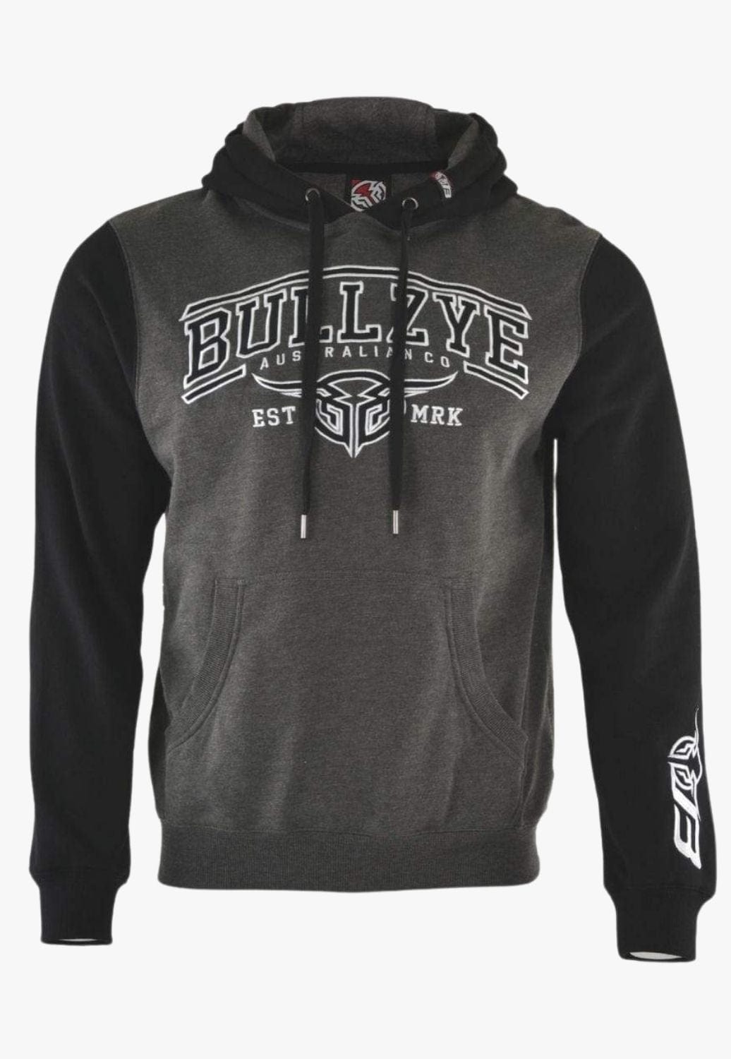 Bullzye CLOTHING-Mens Pullovers M / Charcoal Marle Bullzye Mens Detour Pullover Hoodie