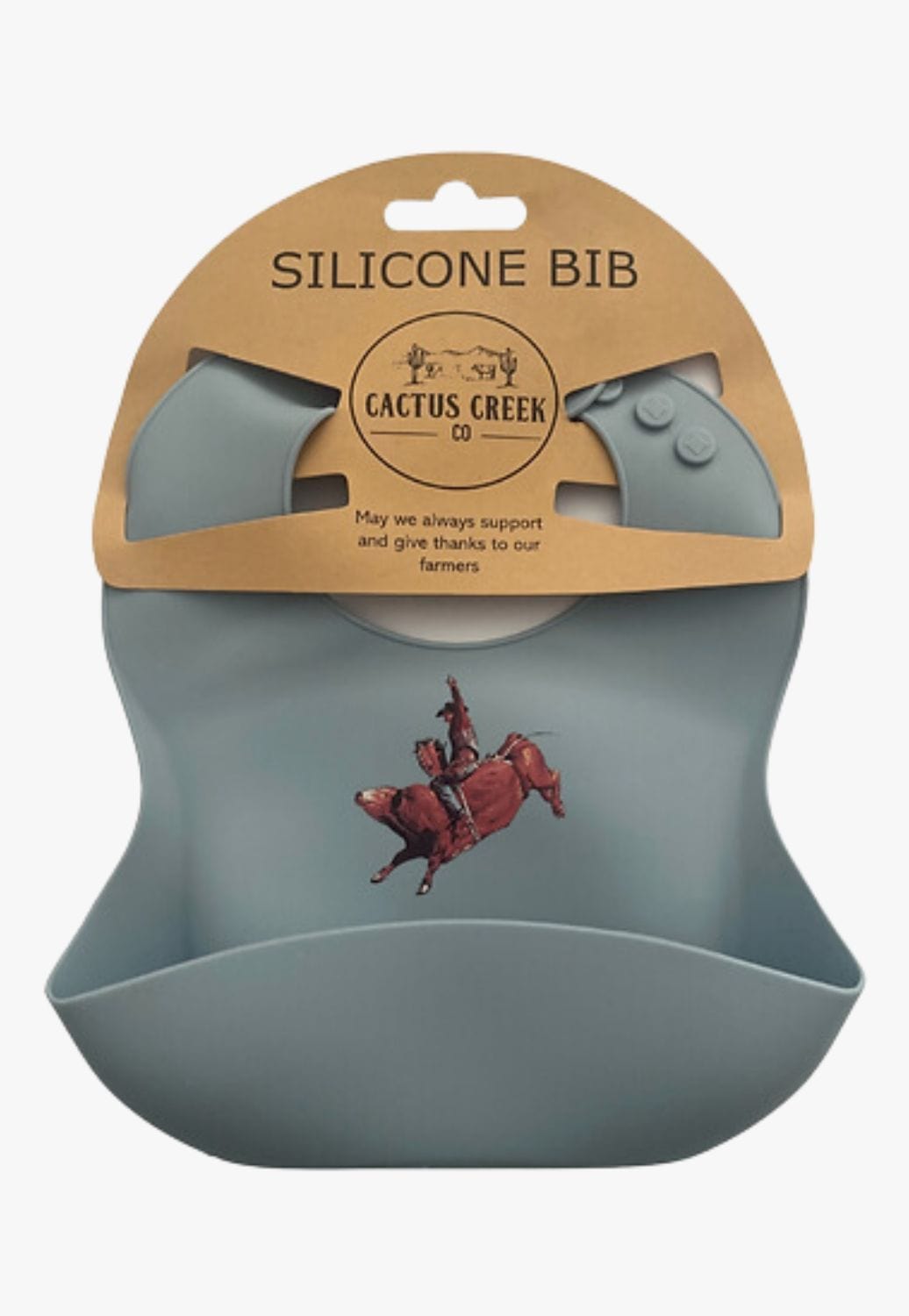Cactus Creek Co. ACCESSORIES-General Blue Cactus Creek Co Bullrider Silicone Bib