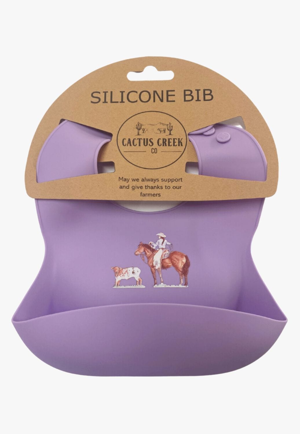 Cactus Creek Co. ACCESSORIES-General Purple Cactus Creek Co Girl Roper Silicone Bib