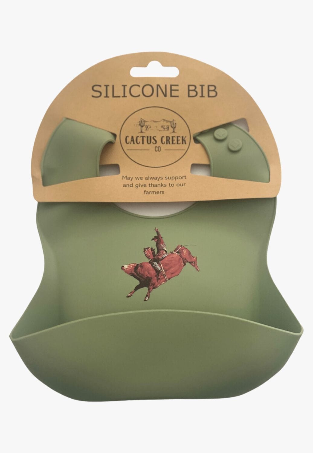 Cactus Creek Co. ACCESSORIES-General Sage Cactus Creek Co Bullrider Silicone Bib
