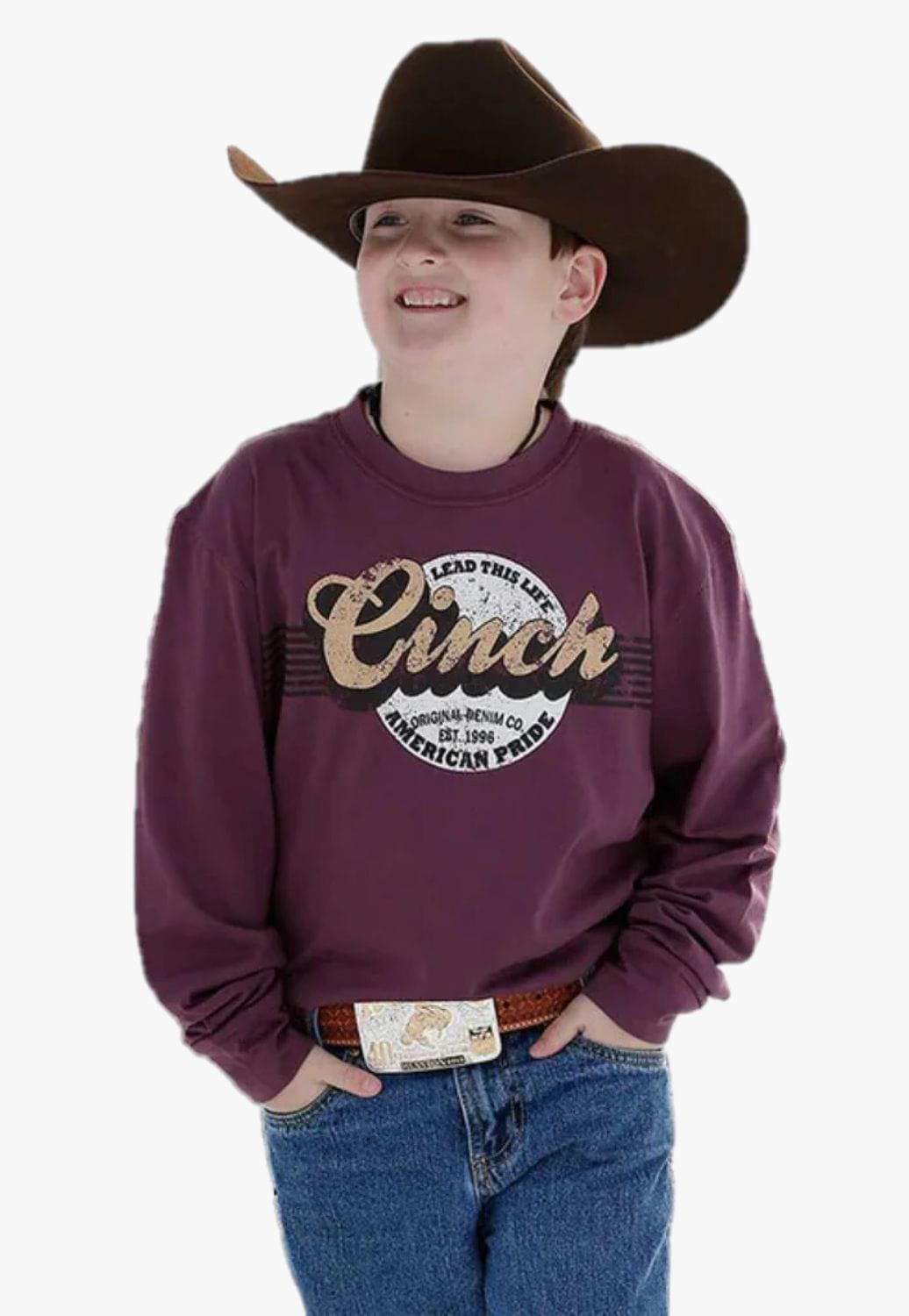 Cinch CLOTHING-Boys Long Sleeve Shirts Cinch Boys Graphic Logo Long Sleeve Shirt