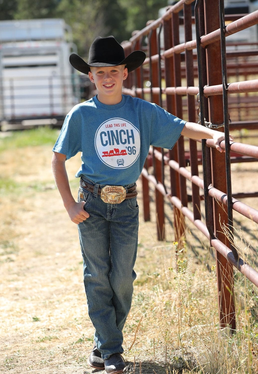 Cinch CLOTHING-Boys Short Sleeve Shirts Cinch Boys Logo T-Shirt