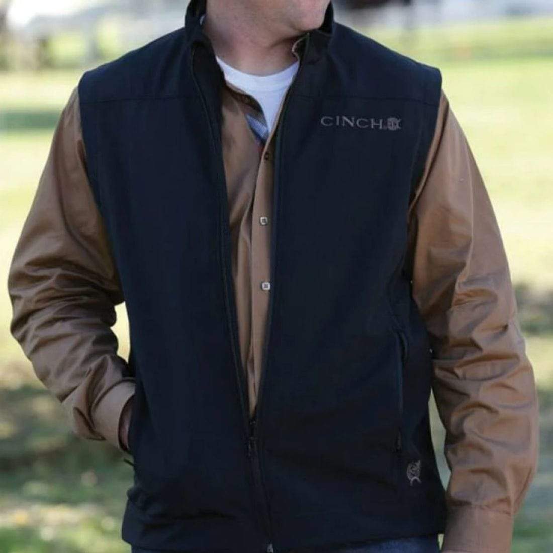 Cinch CLOTHING-Mens Vests Cinch Mens Bonded Vest