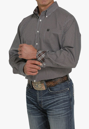 Cinch CLOTHING-Mens Long Sleeve Shirts Cinch Mens Geo Print Button Down Long Sleeve Shirt