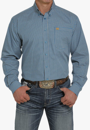 Cinch CLOTHING-Mens Long Sleeve Shirts Cinch Mens Geo Print Long Sleeve Shirt