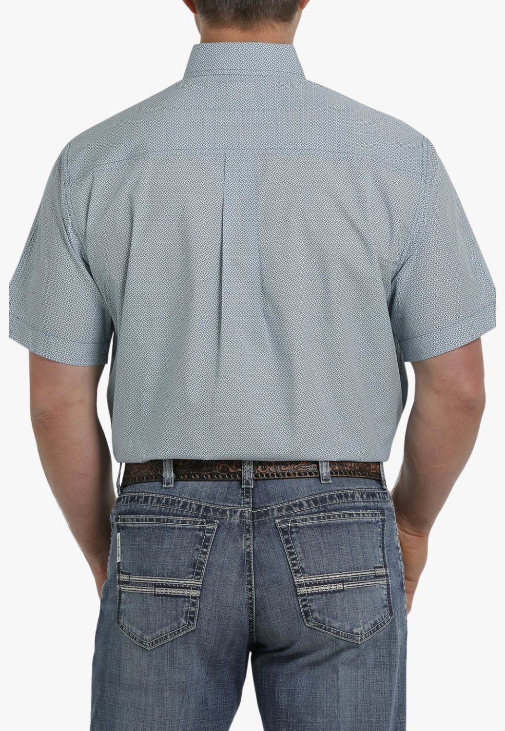 Cinch CLOTHING-Mens Short Sleeve Shirts Cinch Mens Geometric Button Down Short Sleeve Shirt
