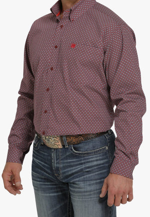 Cinch CLOTHING-Mens Long Sleeve Shirts Cinch Mens Medallion Long Sleeve Shirt