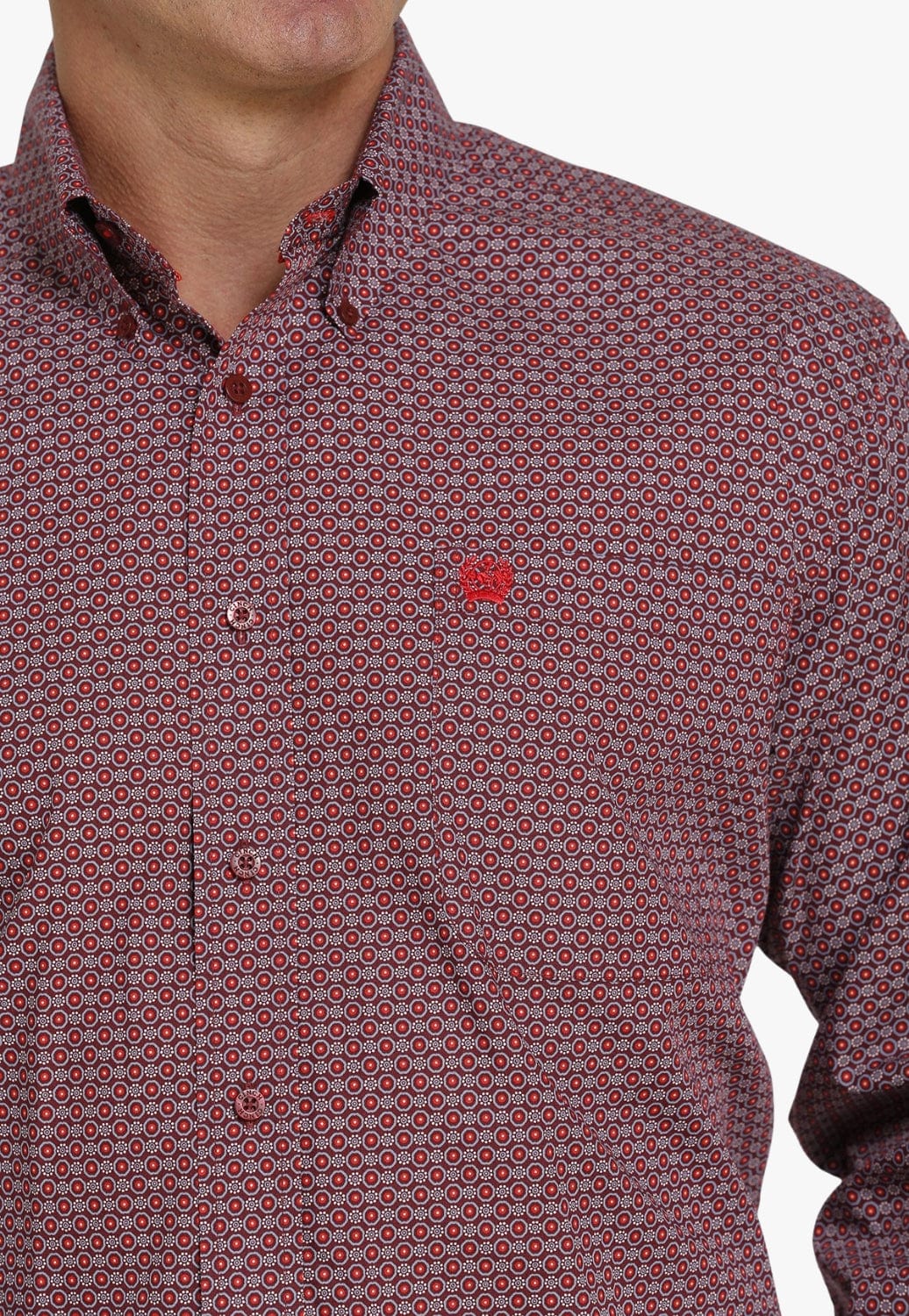 Cinch CLOTHING-Mens Long Sleeve Shirts Cinch Mens Medallion Long Sleeve Shirt