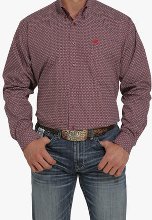 Cinch CLOTHING-Mens Long Sleeve Shirts Cinch Mens Medallion Long Sleeve Shirt