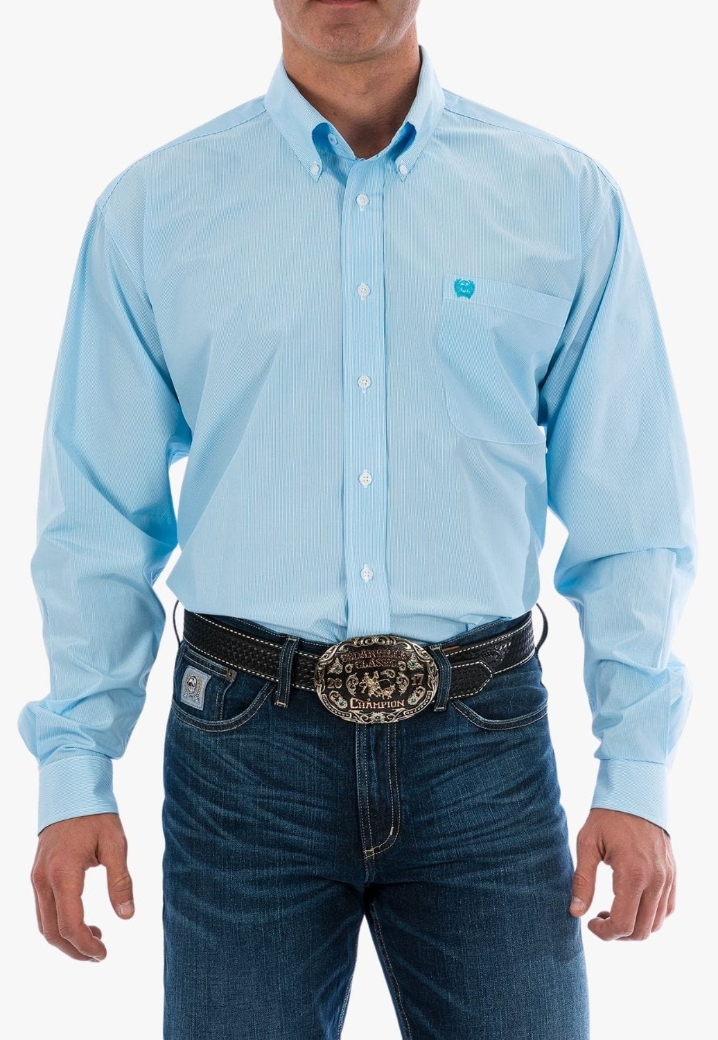 Cinch CLOTHING-Mens Long Sleeve Shirts Cinch Mens Micro Long Sleeve Shirt