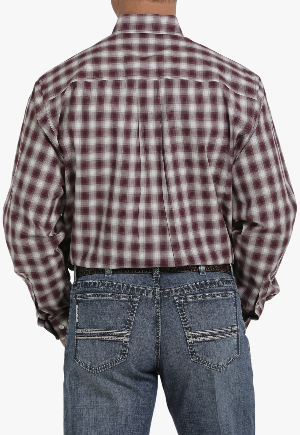 Cinch CLOTHING-Mens Long Sleeve Shirts Cinch Mens Plaid Button Down Long Sleeve Shirt
